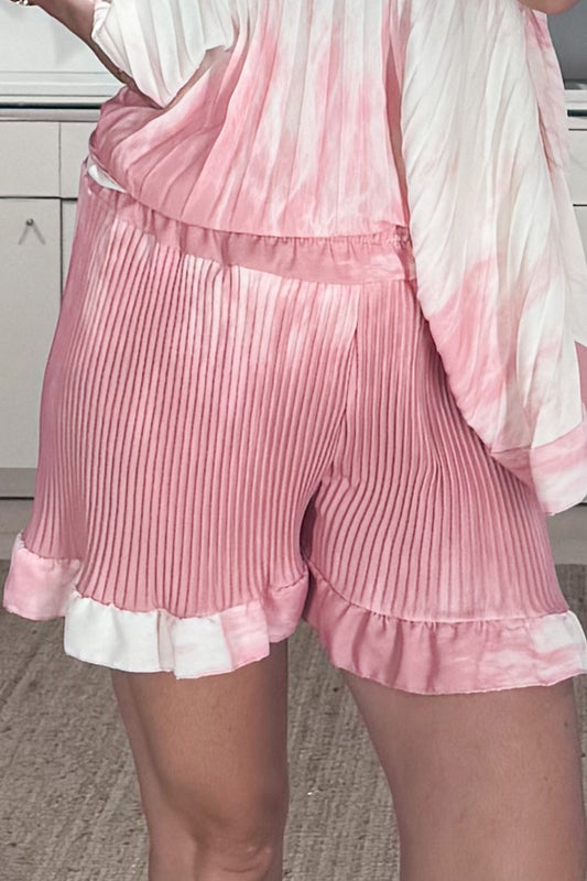 short fluide plissé femme dégradé rose, look été 